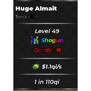 HUGE ALMAIT /HIGH GRADES