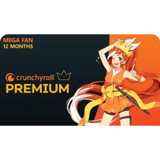 Crunchyroll Mega Fan Plan 12 months (Shared Account)