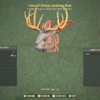 Glowing Jackalope Mask
