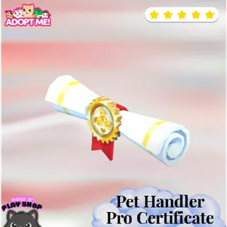 1x Pet Handler Pro Certificate