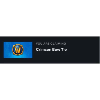 World of warcraft Crimson Bow Tie transmog XBOX