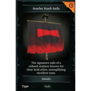 Sea of thieves Pringles Scarlet Stack Sails Skin - XBOX region free