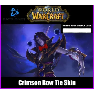 World of Warcraft Crimson Bow Tie - Pringles - Rare SKIN Global CODE WoW