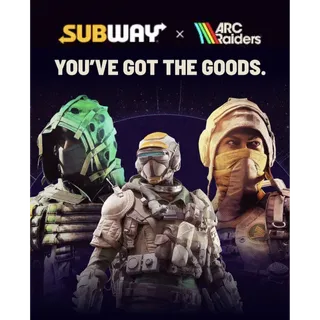 Arc Raiders x Subway - Subterranean Outfit Exclusive Promotion 