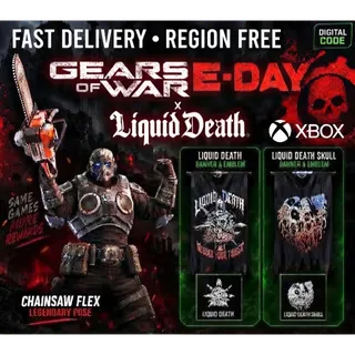Gears of WAR E-Day Liquid DEATH Chainsaw Flex SKIN DLC Xbox