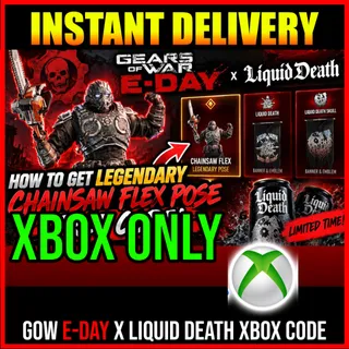 Gears Of War E Day x Liquid Death Chainsaw Pose Code XBOX Region Free FAST