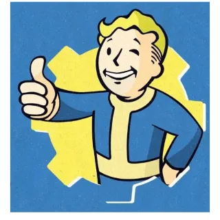Fallout 76 in-game Mr. Vault Boy Outfit I and Mr. Vault Boy Mascot Head skin - Xbox