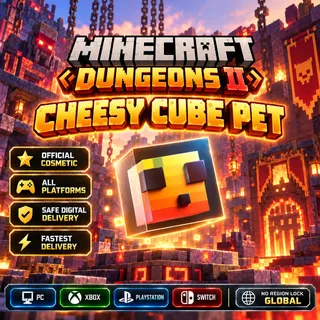 Minecraft Dungeons 2 - Cheesy Cube Pet Code Domino's Reward All Platforms Region Free