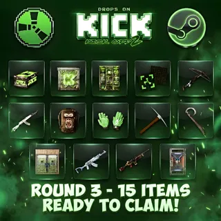Rust Kick Drops - Round 3 - 15 Items/Skins