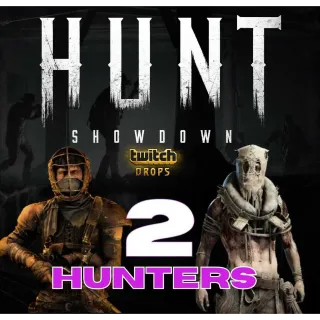 Hunt Showdown Twitch Drops - 2/8 HUNTERS + 17 SKINS + 12 CHARMS + 136 CRATES + 8250 EP