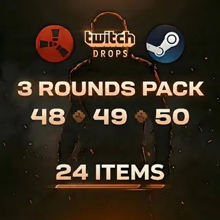 Rust Rounds 48 - 50 | Twitch Drops | up to 24 Item Total STEAM ONLY | PC