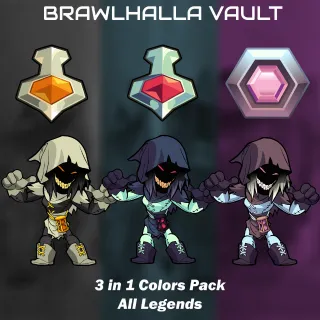 Brawlhalla - 3 in 1 Colors Pack - All Legends Esports v5, v6, Community Colors v2