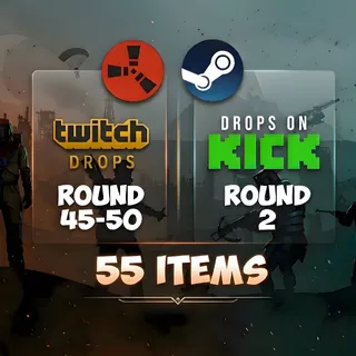 Rust Twitch & Kick Drops - All Available Rounds - 55 Items/Skins