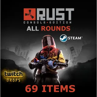 Rust Twitch Drops - Round 32 + 33 + 34 + 35 + 36 + 37 - 69 Items/Skins