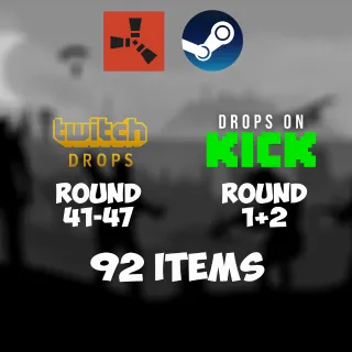 Rust Twitch & Kick Drops - All Available Rounds - 92 Items/Skins