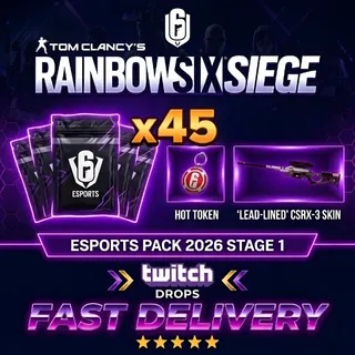 Rainbow Six Siege Twitch Drops - X45 ESPORTS PACK + CHARM Hot Token + Skin