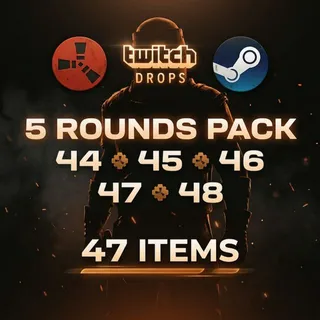 Rust Rounds 44 - 48 | Twitch Drops | up to 47 Item Total STEAM ONLY | PC