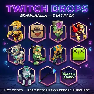 Brawlhalla - 3 in 1 Twitch Drops Pack | Pharoah Magyar, Kor in Space, Roland & More