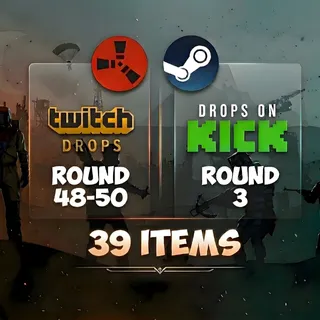 Rust Twitch & Kick Drops - All Available Rounds - 39 Items/Skins