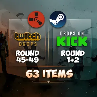 Rust Twitch & Kick Drops - All Available Rounds - 65 Items/Skins