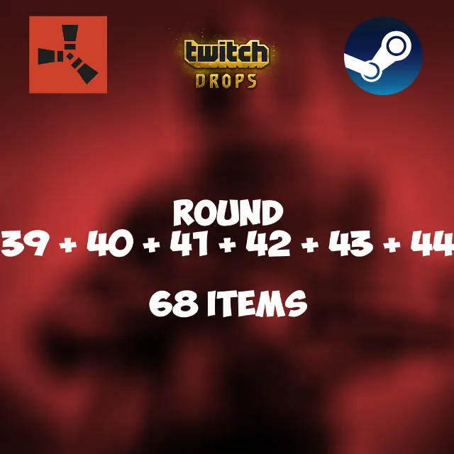 Rust Twitch Drops - Round 39 + 40 + 41 + 42 + 43 + 44 - 68 Items/Skins ...