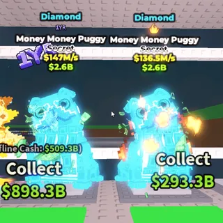 2x Diamond Money Money Puggy 147m/s and 136.5m/s