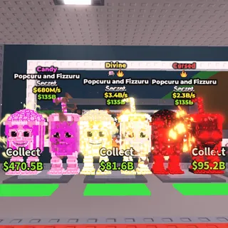Candy/Cursed/Divine Popcuru And Fizzuru Bundle