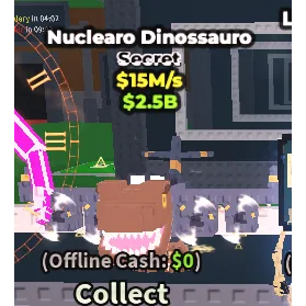 Nuclearo Dinossauro 15m/s