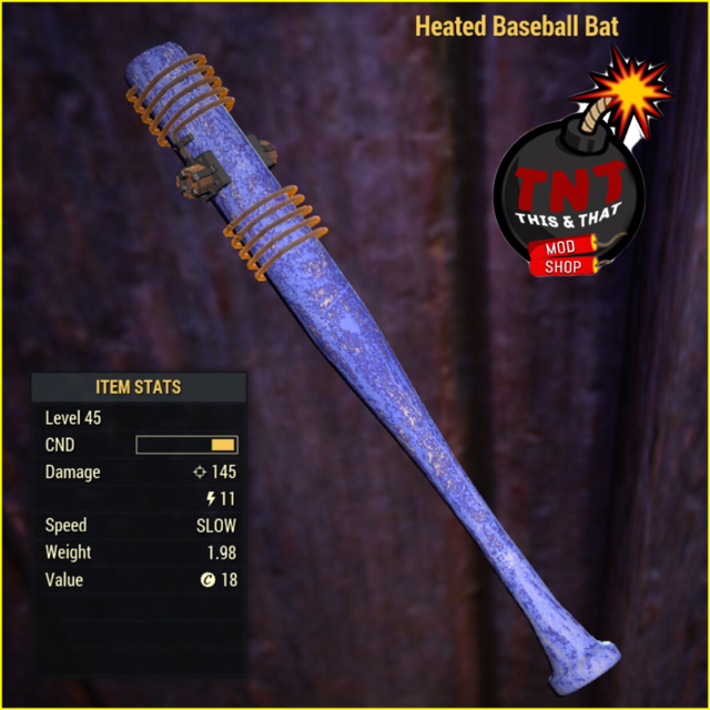 Weapon Very Rare Indigo Baseball Bat In Game