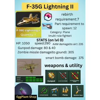 War Tycoon x1 F-35G Lightning II