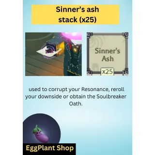 Deepwoken x25 Sinner's Ash