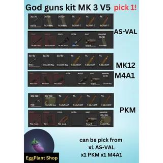  project dealta (1-2 week) gun set MK 3 A kit (pick 1)
