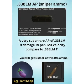 project dealta (later wipe) x96 .338LM AP ammo