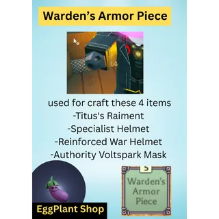 Deepwoken x1 Warden's Armor Piece