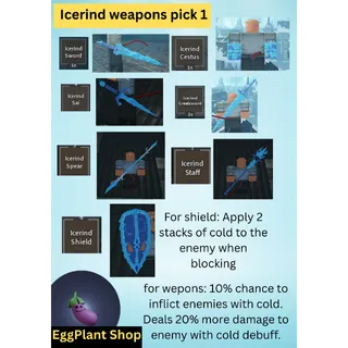 Arcane linage x1 Icerind Weapons pick 1