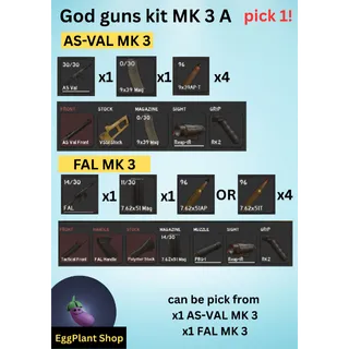  project delta (1-2 week) x1 God gun set MK 3 A
