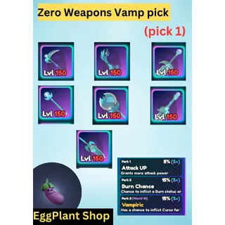 roblox world zero x1 zero vamp weapons (pick 1)