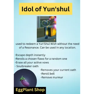 Deepwoken x5 Idol of Yun'shul