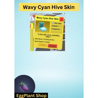 Bee Swarm Simulator x1 Wavy Cyan Hive Skin	