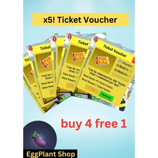 Bee Swarm Simulator x5 Ticket Voucher (buy 4 free 1!)