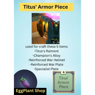 Deepwoken x1 Titus' Armor Piece	