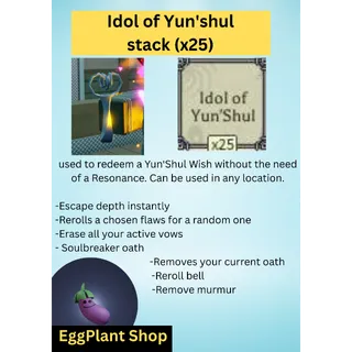 Deepwoken x25 Idol of Yun'shul 