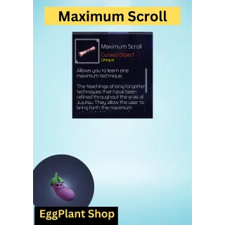 jujutsu infinite Maximum scroll 