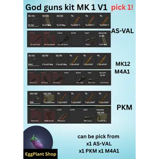  project dealta (1-2 week) gun set MK 1 A kit (pick 1)