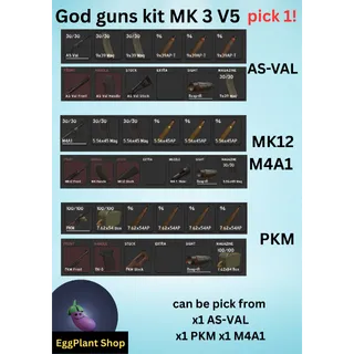  project delta (2 week - wipe) gun set MK 3 A kit (pick 1)