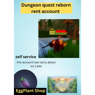  dungeon quest rent account for 1 day (read description)