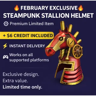 Steampunk Stallion Helmet + $6 CREDIT