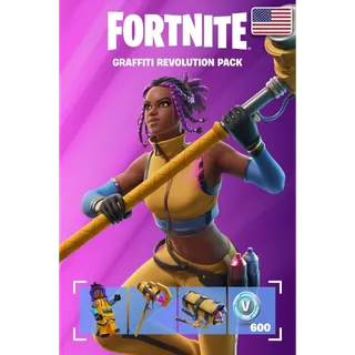 Fortnite: Graffiti Revolution Pack + 600 V-Bucks [Xbox Key] 🎨 [🇺🇸 United States] • Instant Code