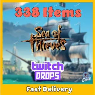 Sea of Thieves Twitch Drops - 11x Obsidian/23x GP/EWR/EWS/RMS... +1,2kk Gold - 338 Items