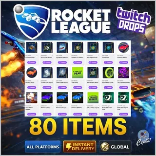 Rocket League Twitch Drops - RLCS Pack x 21 + Wheels + Explosions + Car Bodies + MORE - 80 Items/Skins - AUTOMATIC DELIVERY